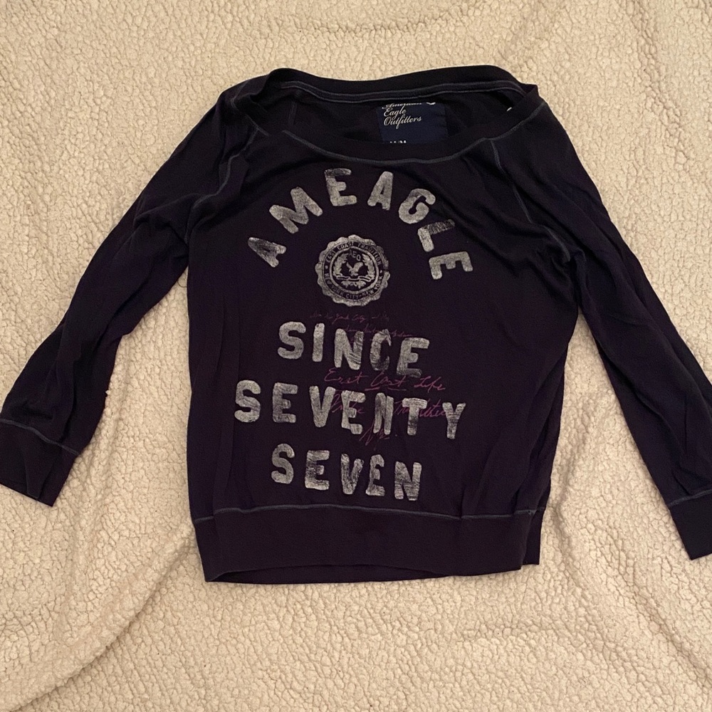 Women American eagle 🦅 Navy Blue Graphic shirt